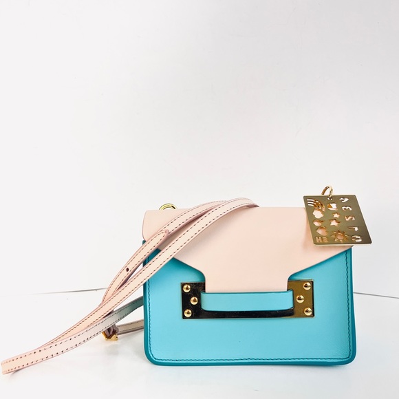 Sophie Hulme Exclusive Pink Nano Milner Crossbody Bag - Picture 1 of 9